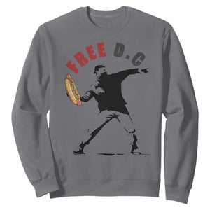 Free DC Sandwich Toss Sweatshirt Washington DC Political Satire TS02 Charcoal Print Your Wear