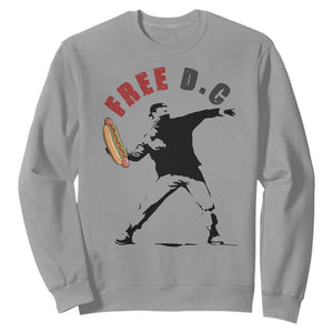 Free DC Sandwich Toss Sweatshirt Washington DC Political Satire TS02 Sport Gray Print Your Wear