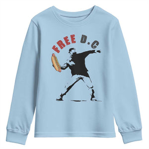 Free DC Sandwich Toss Youth Sweatshirt Washington DC Political Satire TS02 Light Blue Print Your Wear