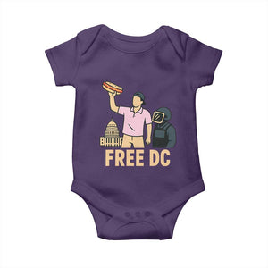 Free DC Sandwich Guy Baby Onesie Washington DC Pride Political Satire TS02 Purple Print Your Wear