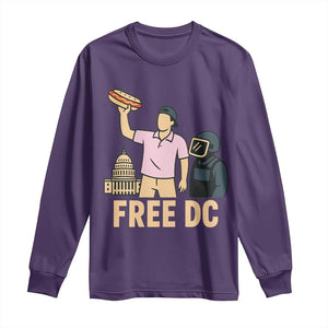 Free DC Sandwich Guy Long Sleeve Shirt Washington DC Pride Political Satire TS02 Purple Print Your Wear