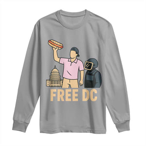 Free DC Sandwich Guy Long Sleeve Shirt Washington DC Pride Political Satire TS02 Sport Gray Print Your Wear