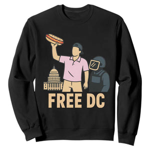 Free DC Sandwich Guy Sweatshirt Washington DC Pride Political Satire TS02 Black Print Your Wear