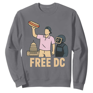 Free DC Sandwich Guy Sweatshirt Washington DC Pride Political Satire TS02 Charcoal Print Your Wear