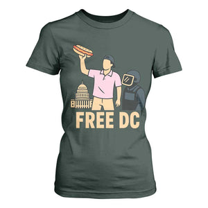 Free DC Sandwich Guy T Shirt For Women Washington DC Pride Political Satire TS02 Dark Forest Green Print Your Wear