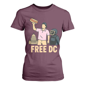 Free DC Sandwich Guy T Shirt For Women Washington DC Pride Political Satire TS02 Maroon Print Your Wear