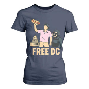 Free DC Sandwich Guy T Shirt For Women Washington DC Pride Political Satire TS02 Navy Print Your Wear