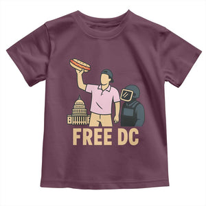 Free DC Sandwich Guy Toddler T Shirt Washington DC Pride Political Satire TS02 Maroon Print Your Wear