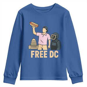 Free DC Sandwich Guy Youth Sweatshirt Washington DC Pride Political Satire TS02 Royal Blue Print Your Wear