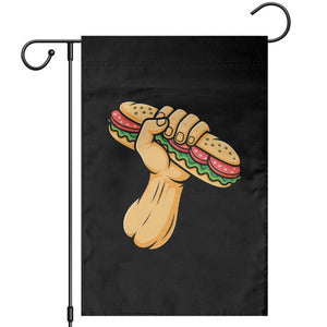 Sandwich Power Fist Garden Flag Sarcastic Food Revolution Political Satire TS02 Black Print Your Wear