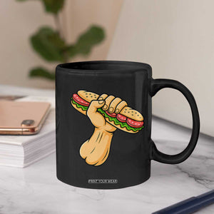 Sandwich Power Fist Coffee Mug Sarcastic Food Revolution Political Satire TS02 Print Your Wear