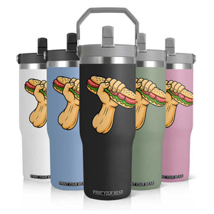 Sandwich Power Fist Flip Straw Tumbler Sarcastic Food Revolution Political Satire TS02 Print Your Wear
