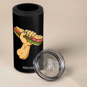 Sandwich Power Fist 4 in 1 Can Cooler Tumbler Sarcastic Food Revolution Political Satire TS02 Print Your Wear