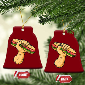 Sandwich Power Fist Ceramic Ornament Sarcastic Food Revolution Political Satire TS02 Print Your Wear