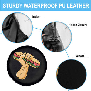 Sandwich Power Fist Spare Tire Cover Sarcastic Food Revolution Political Satire TS02 Print Your Wear