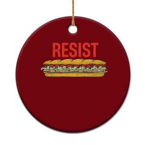 Resist Sandwich Ceramic Ornament Sarcastic Food Revolution Political Satire TS02 1pc Red Print Your Wear