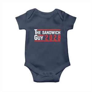 The Sandwich Guy 2028 Baby Onesie Political Parody TS02 Navy Print Your Wear