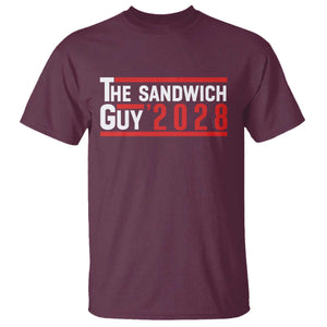 The Sandwich Guy 2028 T Shirt Political Parody TS02 Maroon Print Your Wear