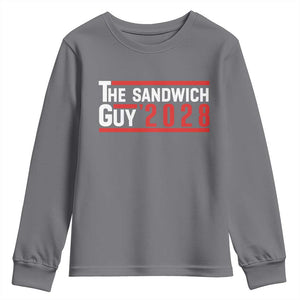 The Sandwich Guy 2028 Youth Sweatshirt Political Parody TS02 Charcoal Print Your Wear