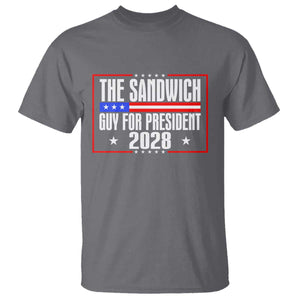 The Sandwich Guy for President 2028 T Shirt Funny Patriotic Campaign Parody TS02 Charcoal Print Your Wear