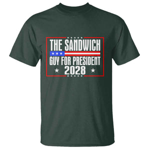 The Sandwich Guy for President 2028 T Shirt Funny Patriotic Campaign Parody TS02 Dark Forest Green Print Your Wear