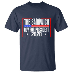 The Sandwich Guy for President 2028 T Shirt Funny Patriotic Campaign Parody TS02 Navy Print Your Wear