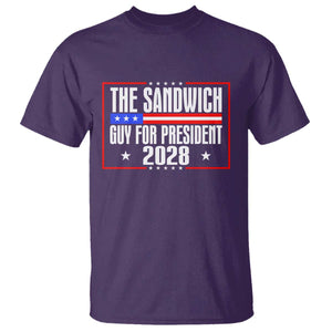 The Sandwich Guy for President 2028 T Shirt Funny Patriotic Campaign Parody TS02 Purple Print Your Wear