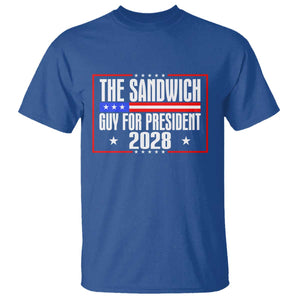 The Sandwich Guy for President 2028 T Shirt Funny Patriotic Campaign Parody TS02 Royal Blue Print Your Wear