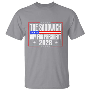 The Sandwich Guy for President 2028 T Shirt Funny Patriotic Campaign Parody TS02 Sport Gray Print Your Wear