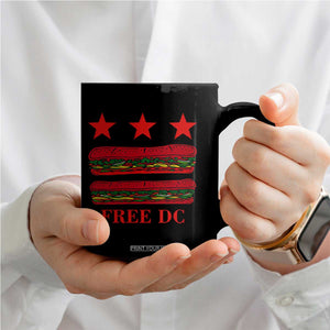 Free DC Funny Flag Parody Coffee Mug Washington DC with Baguette Sandwich Twist TS02 Print Your Wear