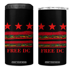 Free DC Funny Flag Parody 4 in 1 Can Cooler Tumbler Washington DC with Baguette Sandwich Twist TS02 One Size: 16 oz Black Print Your Wear