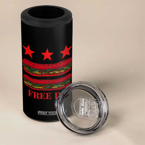 Free DC Funny Flag Parody 4 in 1 Can Cooler Tumbler Washington DC with Baguette Sandwich Twist TS02 Print Your Wear