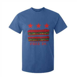 Free DC Funny Flag Parody T Shirt For Kid Washington DC with Baguette Sandwich Twist TS02 Royal Blue Print Your Wear