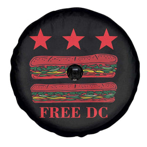 Free DC Funny Flag Parody Spare Tire Cover Washington DC with Baguette Sandwich Twist TS02 Print Your Wear