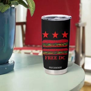 Free DC Funny Flag Parody Tumbler Cup Washington DC with Baguette Sandwich Twist TS02 Print Your Wear