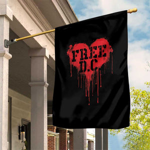 Free DC Graffiti Dripping Heart Graphic Garden Flag Washington DC Pride Political Satire TS02 Print Your Wear
