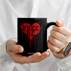 Free DC Graffiti Dripping Heart Graphic Coffee Mug Washington DC Pride Political Satire TS02 Print Your Wear