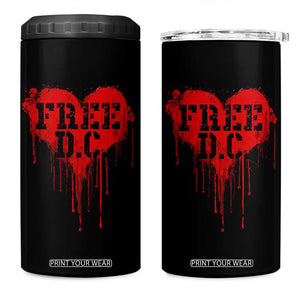 Free DC Graffiti Dripping Heart Graphic 4 in 1 Can Cooler Tumbler Washington DC Pride Political Satire TS02 One Size: 16 oz Black Print Your Wear