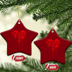 Free DC Graffiti Dripping Heart Graphic Ceramic Ornament Washington DC Pride Political Satire TS02 Print Your Wear