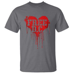 Free DC Graffiti Dripping Heart Graphic T Shirt Washington DC Pride Political Satire TS02 Charcoal Print Your Wear