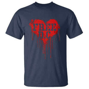 Free DC Graffiti Dripping Heart Graphic T Shirt Washington DC Pride Political Satire TS02 Navy Print Your Wear
