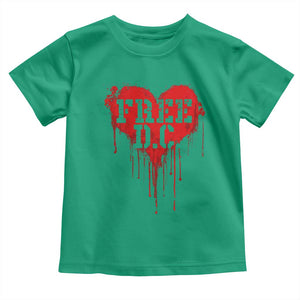 Free DC Graffiti Dripping Heart Graphic Toddler T Shirt Washington DC Pride Political Satire TS02 Irish Green Print Your Wear