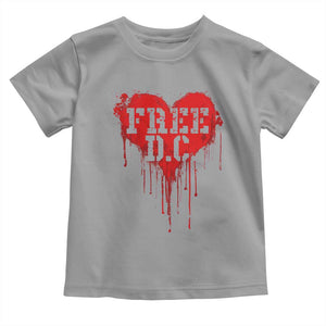 Free DC Graffiti Dripping Heart Graphic Toddler T Shirt Washington DC Pride Political Satire TS02 Sport Gray Print Your Wear