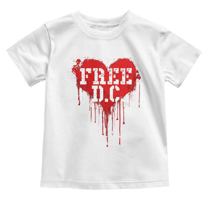 Free DC Graffiti Dripping Heart Graphic Toddler T Shirt Washington DC Pride Political Satire TS02 White Print Your Wear