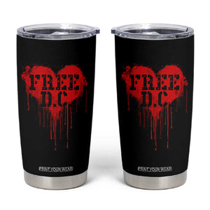 Free DC Graffiti Dripping Heart Graphic Tumbler Cup Washington DC Pride Political Satire TS02 Black Print Your Wear