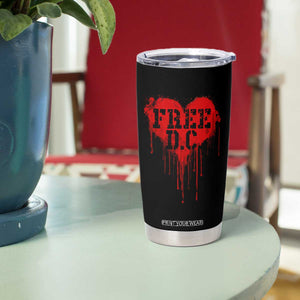 Free DC Graffiti Dripping Heart Graphic Tumbler Cup Washington DC Pride Political Satire TS02 Print Your Wear