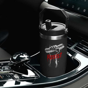 Resist with Sandwich Power Flip Straw Tumbler Funny Food Rebellion Political Satire TS02 Print Your Wear