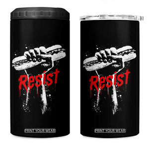 Resist with Sandwich Power 4 in 1 Can Cooler Tumbler Funny Food Rebellion Political Satire TS02 One Size: 16 oz Black Print Your Wear