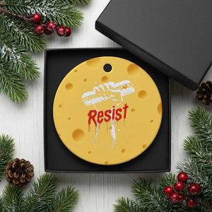 Resist with Sandwich Power Ceramic Ornament Funny Food Rebellion Political Satire TS02 1pc Yellow Cheese Print Your Wear