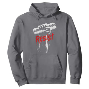 Resist with Sandwich Power Hoodie Funny Food Rebellion Political Satire TS02 Charcoal Print Your Wear